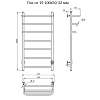 Полотенцесушитель электрический Тругор Пэк серия 19 Пэксп19100х5032 хром