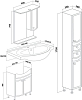 Мебель для ванной Runo Аликанте 60