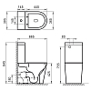 Унитаз-компакт BelBagno Sfera-R BB2141CPR/BB870SC с сиденьем микролифт, белый