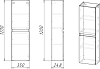 Шкаф-пенал Stella Polar Корделия SP-00001041 35 см, белый