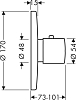 Термостат для душа Axor Uno 38715800, сталь