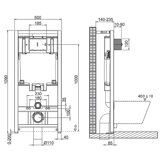 Комплект унитаза с инсталляцией BelBagno Sela BB3201CHR-MB/BB3201SC-MB/BB002-80/BB007-PR-NERO.M с сиденьем микролифт и черной матовой клавишей смыва