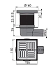 Душевой трап Alcaplast APV5411 150x150/50 выпуск боковой, гидрозатвор