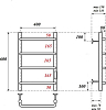 Полотенцесушитель электрический Point Ника PN08846W П4 400x600, белый