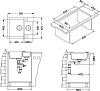 Кухонная мойка Alveus Rock 80 1122743, серый