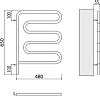Полотенцесушитель электрический Terminus Ш-образный 450x570 4620768883958 поворотный