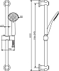 Душевой гарнитур Dorf Logic D0103000SS хром