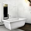 Ванна из искусственного камня Gessi Eleganza 180х85 см 46715#521, белый матовый