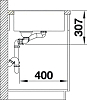 Кухонная мойка Blanco Axia III 6 S-F 524673 доска стекло чаша слева, жасмин