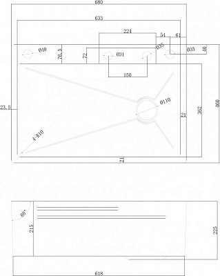 Кухонная мойка ABBER Wasser Kreis AF2194B, черный матовый