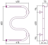 Полотенцесушитель водяной Стилье М-образный 00014-6040 хром