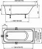 Акриловая ванна Ravak Domino 170x75 70508015