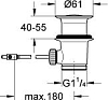 Донный клапан Grohe 28910000 хром