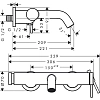 Смеситель для ванны с душем Hansgrohe Tecturis S 73422670 черный