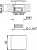 Донный клапан для раковины Cezares CZR-B-SCQ-NOP, чёрный