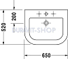 Раковина 65x52 Duravit Happy D 0417650000