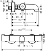 Термостат для ванны с душем Hansgrohe Ecostat 1001 CL ВМ 13201000, хром