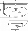 Тумба с раковиной Aquaton Рико 80 1A2154K1RIB90, белый/ясень фабрик