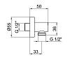 Шланговое подключение  Webert Comfort AC0344015 хром