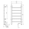 Полотенцесушитель электрический Domoterm Классик DMT 109-6 40x80 ЧРН EK R черный