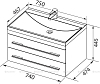 Комплект мебели Aquanet Верона 75 00281105 черный