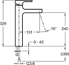 Смеситель для раковины Jacob Delafon Strayt 98340D-CP, хром