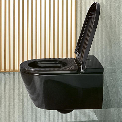 Унитаз-биде подвесной Villeroy&Boch ViClean - I100 V0E100S0, чёрный
