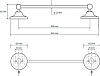 Держатель для полотенец Bemeta Retro 144304012 (37 см) хром