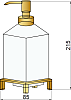 Дозатор для жидкого мыла Boheme 10225, золото
