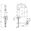 Смеситель для раковины Gessi Rettangolo XL 11953#299, черный матовый