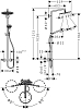 Душевая стойка Hansgrohe Croma Select S 280 1jet Showerpipe 26890700 с термостатом, матовый белый