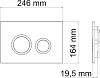 Смывной бачок скрытого монтажа WasserKRAFT Aller 10TLT.031.ME.PB01 с клавишей смыва черный глянец