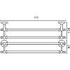Полотенцедержатель Art&Max Antic AM-2648AL двойной, хром