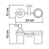 Стакан WasserKRAFT Lippe К-6500 K-6589 хром;белый