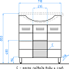 Тумба с раковиной Style Line Ирис 75 белая
