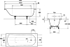 Стальная ванна Kaldewei Eurowa 150x70 mod. 310-1 119612030001