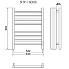 Полотенцесушитель электрический Ника Step-1 STEP-1 80/50 черн мат U черный