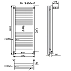 Полотенцесушитель водяной Ника Modern ЛМ 3100/50 хром
