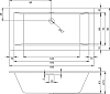 Акриловая ванна Riho Rething Cubic B107001005 180x90