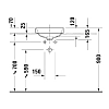 Раковина накладная Duravit Happy D.2 Plus 23594013001 серый