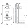 Комплект инсталляция OLI 120 Eco Sanitarblock pneumatic с унитазом Point Вега PN41711, сиденье микролифт, клавиша OLI Karisma, цвет хром матовый, 879235pKA02+PN41711