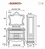 Тумба под раковину Misty Bianco 80 Л-Бья01080-3912Я, белая сусальное золото