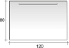 Зеркало Riho 120x80 F41312008031 с подсветкой