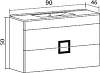 Тумба с раковиной Sanvit Квадро New 90