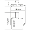 Держатель туалетной бумаги WasserKRAFT Lopau К-6000 K-6025 хром