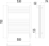 Полотенцесушитель электрический Terminus Ното Ното П9 500х700 электро серый