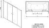 Шторка для ванной Radaway Vesta DWD 180 прозрачное стекло
