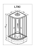 Душевая кабина Deto L L780GM+EL