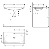 Раковина 90 см Geberit Acanto Slim 500.642.01.2, белый