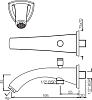 Излив для ванны Jaquar SPJ-CHR-87463